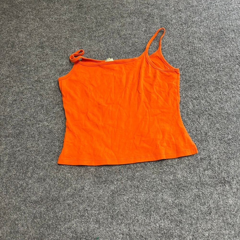 Kavio Tank Top Womens XL Orange Combed Cotton North Shore Hawaii Turtle Graphic